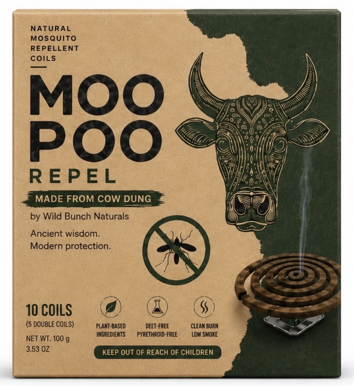 MooPoo Repel natural mosquito coils box