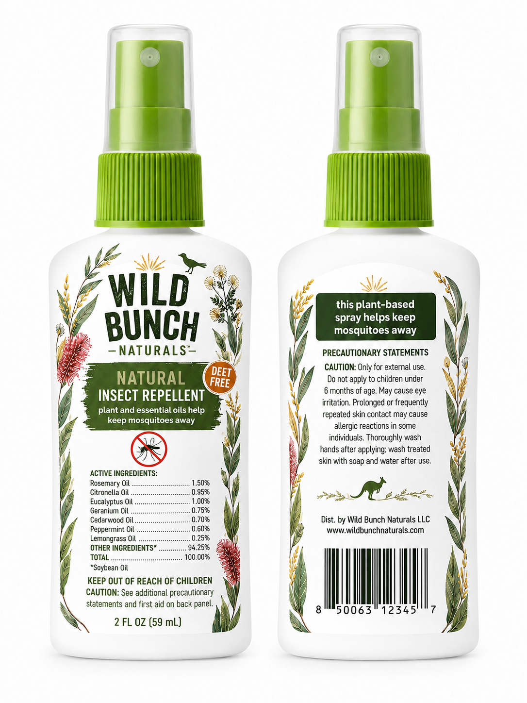 Wild Bunch Naturals natural insect repellent spray